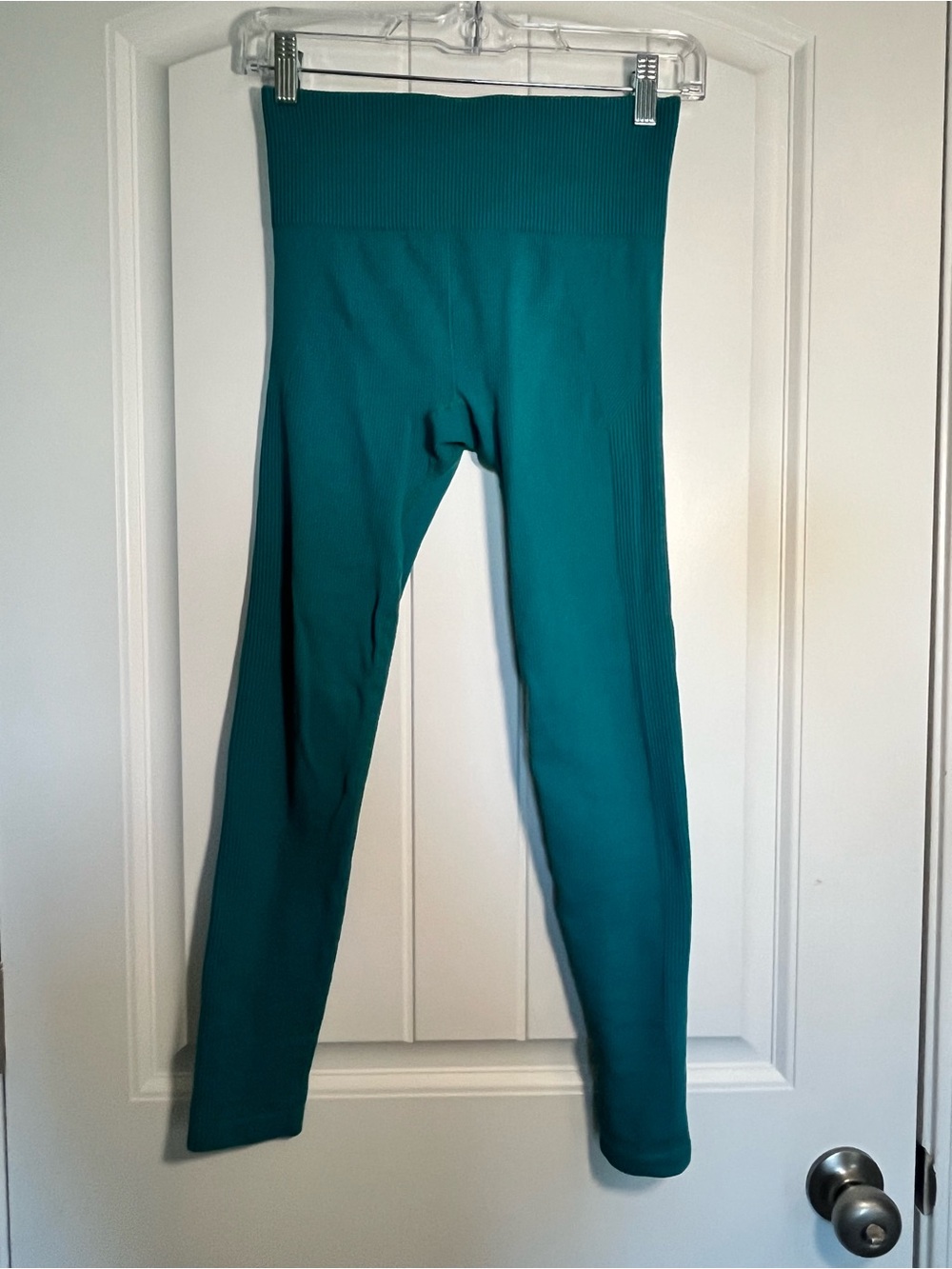 JoyLab Teal Ribbed High-Waist Leggings